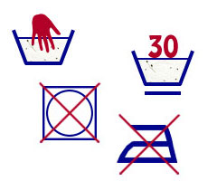 Handw&auml;sche, Schonw&auml;sche, nicht trocknen, nicht b&uuml;geln